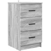 Image de vidaXL Cabinet de Chevet Sonoma Gris 38 x 38 x 66 cm Bois d'ingénierie, Rangement Moderne pour Chambre, Table de Nuit Pratique, Organiser Simple, tiroirs en Bois, Style Contemporain