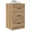 Image de vidaXL Cabinet de Chevet avec tiroir chêne Artisanal 38 x 38 x 66 cm, Rangement Moderne pour Chambre, Table de Nuit Pratique, Organiser Simple, tiroirs en Bois, Style Contemporain