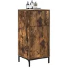 Image de vidaXL Cabinet de Salle de Bain Chêne fumé 39.5 x 36 x 88 cm, Organisateur de Salle de Bain, Meuble de Rangement Chic, Étagères Pratiques pour Vos Essentiels