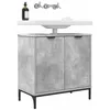 Image de vidaXL Meuble de Lavabo de Salle de Bain avec Stockage Gris béton, Meuble de Salle de Bain Moderne, Rangement pour lavabo rectangulaire, Bois Durable, Porte à charnière