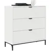 Image de vidaXL Buffet avec tiroir Blanc 79,5 x 33 x 82 cm Bois d'ingénierie, Buffet Moderne pour Cuisine, Solutions de Rangement élégantes, Cabinet Pratique, Niveaux Ajustables