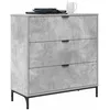 Image de vidaXL Buffet Gris béton 79,5 x 33 x 82 cm Bois d'ingénierie