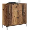 Image de vidaXL Buffet Bois Ancien 79,5 x 33 x 82 cm Bois d'ingénierie, Buffet Moderne pour Cuisine, Solutions de Rangement élégantes, Cabinet Pratique, Niveaux Ajustables