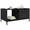 Image de vidaXL Table Basse Chêne Noir 90 x 49 x 46 cm Bois d'ingénierie, Table Basse rectangulaire élégante, Meuble Moderne pour Le Salon, pièce Centrale Fonctionnelle, Design Compact avec Rangement