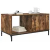 Image de vidaXL Table Basse Chêne fumé 90 x 49 x 46 cm Bois d'ingénierie, Table Basse rectangulaire élégante, Meuble Moderne pour Le Salon, pièce Centrale Fonctionnelle, Design Compact avec Rangement