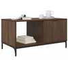 Image de vidaXL Table Basse Chêne Brun 90 x 49 x 46 cm Bois d'ingénierie, Table Basse rectangulaire élégante, Meuble Moderne pour Le Salon, pièce Centrale Fonctionnelle, Design Compact avec Rangement
