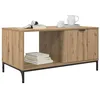 Image de vidaXL Table Basse Chêne Artisanal 90 x 49 x 46 cm Bois d'ingénierie, Table Basse rectangulaire élégante, Meuble Moderne pour Le Salon, pièce Centrale Fonctionnelle, Design Compact avec Rangement