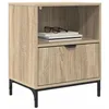 Image de vidaXL Cabinet de Chevet avec tiroir Chêne Sonoma 49 x 36 x 61 cm, Table de Nuit Rustique, Pratique et Gain de Place, Meuble d'intérieur pour Le Rangement