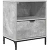 Image de vidaXL Cabinet de Chevet Gris béton 49 x 36 x 61 cm Bois d'ingénierie, Table de Nuit Rustique, Pratique et Gain de Place, Meuble d'intérieur pour Le Rangement