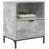 Image de vidaXL Cabinet de Chevet avec tiroir 2 pcs Gris béton 49 x 36 x 61 cm, Table de Nuit Rustique, Pratique et Gain de Place, Meuble d'intérieur pour Le Rangement