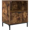 Image de vidaXL Cabinet de Chevet Chêne fumé 49 x 36 x 61 cm Bois d'ingénierie, Table de Nuit Rustique, Pratique et Gain de Place, Meuble d'intérieur pour Le Rangement