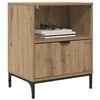 Image de vidaXL Cabinet de Chevet 2 pcs chêne Artisanal 49 x 36 x 61 cm, Table de Nuit Rustique, Pratique et Gain de Place, Meuble d'intérieur pour Le Rangement