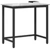 Image de vidaXL Table Gris Sonoma 100 x 50 x 76,5 cm Bois d'ingénierie et Acier, Bureau réglable, Table en Bois Moderne, Espace de Travail Minimaliste, Meuble en Acier Ajustable d’intérieur