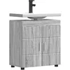 Image de vidaXL Ensemble d'armoire de salle de bain TULUM Gris Sonoma, Armoire de Salle de Bain Rectangulaire Moderne, Solution Durable, Rangement Spacieux et Pratique