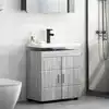 Image de vidaXL Ensemble d'armoire de salle de bain TULUM Gris Sonoma