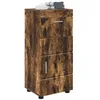 Image de vidaXL Ensemble d'armoire de salle de bain TULUM Chêne fumé, Armoire de Salle de Bain Rectangulaire Moderne, Solution Durable, Rangement Spacieux et Pratique
