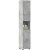Image de vidaXL Ensemble d'armoire de salle de bain TULUM Gris béton, Armoire de Salle de Bain Rectangulaire Moderne, Solution Durable, Rangement Spacieux et Pratique