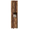 Image de vidaXL Ensemble d'armoire de Salle de Bain Tulum Bois Ancien, Armoire de Salle de Bain Rectangulaire Moderne, Solution Durable, Rangement Spacieux et Pratique