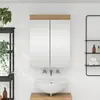 Image de vidaXL Amoire de salle de bain avec miroir TULUM Chêne artisanal