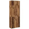 Image de vidaXL Armoire de Rangement 2 pcs Bois Ancien 80 x 42,5 x 225 cm, Armoire de Rangement rectangulaire Moderne, Grand Espace, Meuble intérieur, Organisateur Polyvalent, Bois Technique, Salon