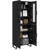 Image de vidaXL Haut Armoire 2 pcs Chêne noir Bois d'ingénierie, Rangement style moderne pour salon, haut plan avec design épuré, bois composite, mobilier pratique pour manger et organiser