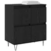 Image de vidaXL Buffets 2 pcs Chêne Noir 120 x 35 x 70 cm Bois d'ingénierie, Salon, Meuble de Rangement Tendance, Solution Ouverte, étagères Solides, déco élégante, unité d'affichage Pratique