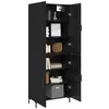 Image de vidaXL Haut Armoire Chêne Noir 69,5 x 34 x 180 cm Bois d'ingénierie