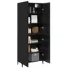 Image de vidaXL Haut Armoire 2 pcs Chêne Noir Bois d'ingénierie, Buffet élégant, Design rectangulaire, Grand Rangement, Meuble Moderne, déco Salle à Manger, Organisateur Pratique
