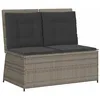 Image de vidaXL Banc de Jardin Gris polyrotin, Banc Alfresco, Salon extérieur Moderne, transat rectangulaire, mobilier Robuste pour Votre terrasse