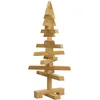 Image de vidaXL Arbre de Noël en Bois Marron 60 cm Bois Massif en pin, Salon, Arbre de Noël Moderne, déco Festive Rustique, Support créatif en Bois, idées déco saisonnières DIY