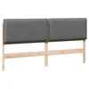 Image de vidaXL Tête de lit capitonnée Gris Naturel et Clair 200 cm Pin Massif, Tête de lit en Tissu Chic, pièce Cozy pour Votre Chambre, Design Moderne, Bois Solide pour Un Espace Relax