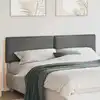 Image de vidaXL Tête de lit capitonnée Gris Naturel et Clair 200 cm Pin massif