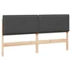 Image de vidaXL Tête de lit capitonnée Gris Naturel et Foncé 200 cm Pin Massif, Têtière en Velours Chic, pièce en Bois Massif pour déco Moderne, ajout Cosy au Style élégant