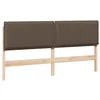Image de vidaXL Tête de lit capitonnée Gris Naturel et Clair 200 cm Pin Massif, Têtière en Velours Chic, pièce en Bois Massif pour déco Moderne, ajout Cosy au Style élégant