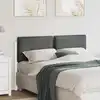 Image de vidaXL Tête de lit capitonnée Blanc et gris clair 135 cm Pin massif