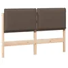 Image de vidaXL Tête de lit capitonnée Gris Naturel et Clair 120 cm Pin Massif, Têtière en Velours Chic, pièce en Bois Massif pour déco Moderne, ajout Cosy au Style élégant