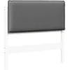 Image de vidaXL Tête de lit capitonnée Blanc et Gris Clair 100 cm Pin Massif, Tête de lit en Tissu Chic, pièce Cozy pour Votre Chambre, Design Moderne, Bois Solide pour Un Espace Relax