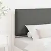 Image de vidaXL Tête de lit capitonnée Blanc et gris clair 90 cm Pin massif