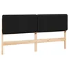 Image de vidaXL Tête de lit capitonnée Marron et Noir 200 cm Pin Massif, Design de Chambre Moderne, tête de lit en pin rectangulaire, Accent Minimaliste Chic, Meuble élégant et Durable