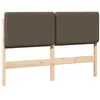 Image de vidaXL Tête de lit capitonnée Marron et Taupe 160 cm Pin Massif, Design de Chambre Moderne, tête de lit en pin rectangulaire, Accent Minimaliste Chic, Meuble élégant et Durable