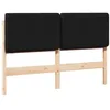 Image de vidaXL Tête de lit capitonnée Marron et Noir 140 cm Pin Massif, Design de Chambre Moderne, tête de lit en pin rectangulaire, Accent Minimaliste Chic, Meuble élégant et Durable
