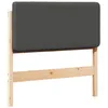 Image de vidaXL Tête de lit capitonnée Brun et Gris foncé 90 cm Pin Massif, Déco de Chambre Tendance, tête de lit Minimaliste, Bois de pin Solide, Cadre de lit Moderne, pièce Accent rectangulaire