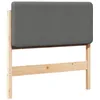 Image de vidaXL Tête de lit capitonnée Marron et Gris Clair 75 cm Pin Massif, Design de Chambre Moderne, tête de lit en pin rectangulaire, Accent Minimaliste Chic, Meuble élégant et Durable