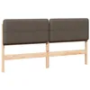Image de vidaXL Tête de lit capitonnée Marron et Taupe 200 cm Pin Massif, Têtière élégante, rectangulaire, Design Moderne rembourré, Accessoire Robuste, améliore Votre Espace Sommeil