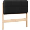 Image de vidaXL Tête de lit capitonnée Marron et Noir 100 cm Pin Massif, Tête de lit rectangulaire élégante, Accessoire Moderne pour Une Chambre Tendance, Partie de lit Durable