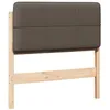 Image de vidaXL Tête de lit capitonnée Marron et Taupe 90 cm Pin Massif, Têtière élégante, rectangulaire, Design Moderne rembourré, Accessoire Robuste, améliore Votre Espace Sommeil