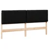 Image de vidaXL Tête de lit capitonnée Marron et Noir 200 cm Pin Massif, Déco Chic pour Chambre, Design Moderne, tête de lit en pin rembourrée, Accessoire Pratique pour la Maison