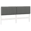 Image de vidaXL Tête de lit capitonnée Blanc et Gris Clair 180 cm Pin Massif, Déco Chic pour Chambre, Design Moderne, tête de lit en pin rembourrée, Accessoire Pratique pour la Maison