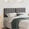 Image de vidaXL Tête de lit capitonnée Brun et gris foncé 120 cm Pin massif