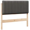 Image de vidaXL Tête de lit capitonnée Brun et Gris foncé 100 cm Pin Massif, Décor de Chambre stylé, tête de lit rembourrée rectangulaire, Cadre en pin Solide, esthétique Moderne pour l'intérieur